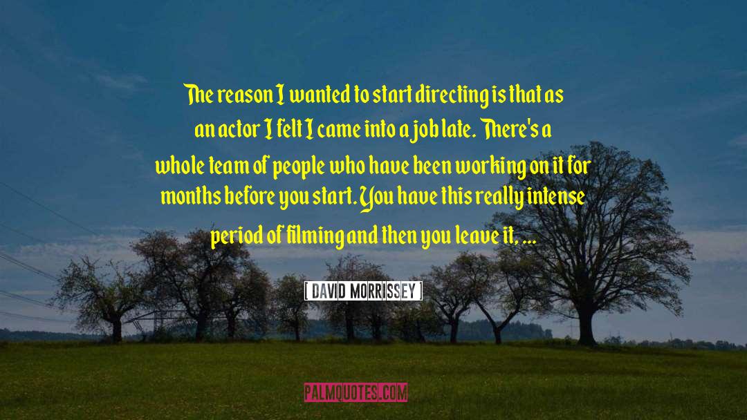 David Morrissey Quotes: The reason I wanted to