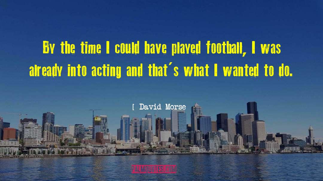 David Morse Quotes: By the time I could