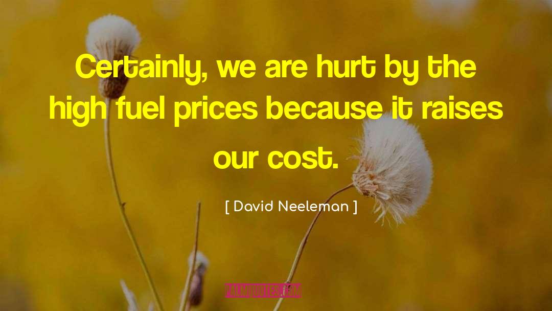 David Neeleman Quotes: Certainly, we are hurt by