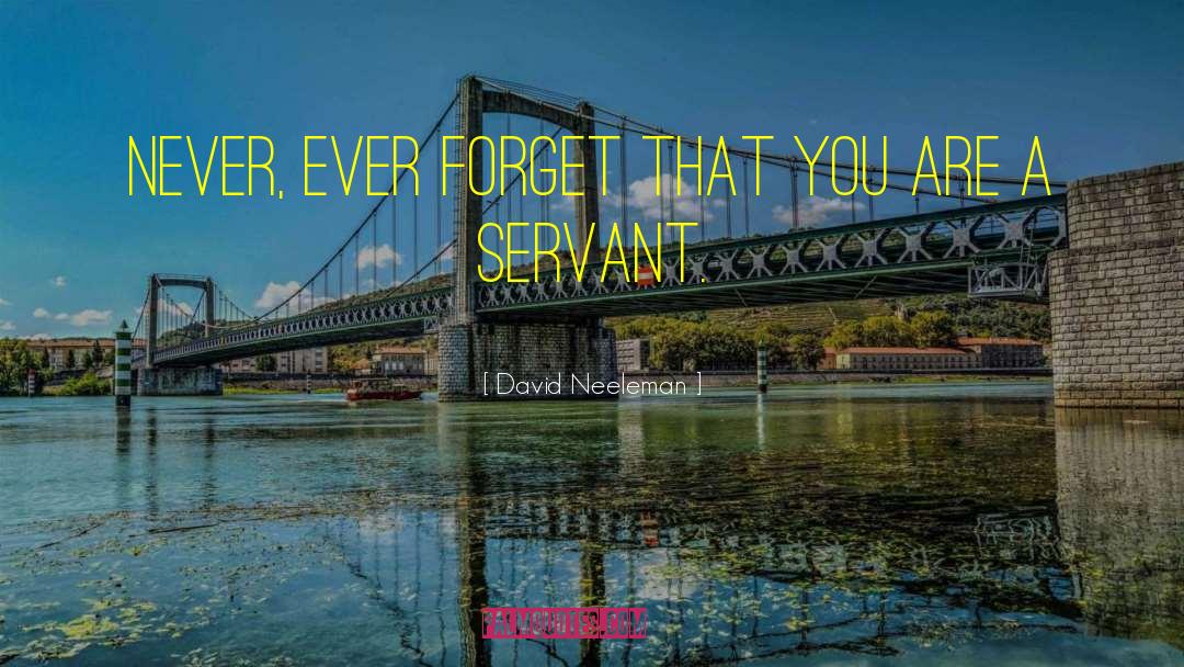 David Neeleman Quotes: Never, ever forget that you