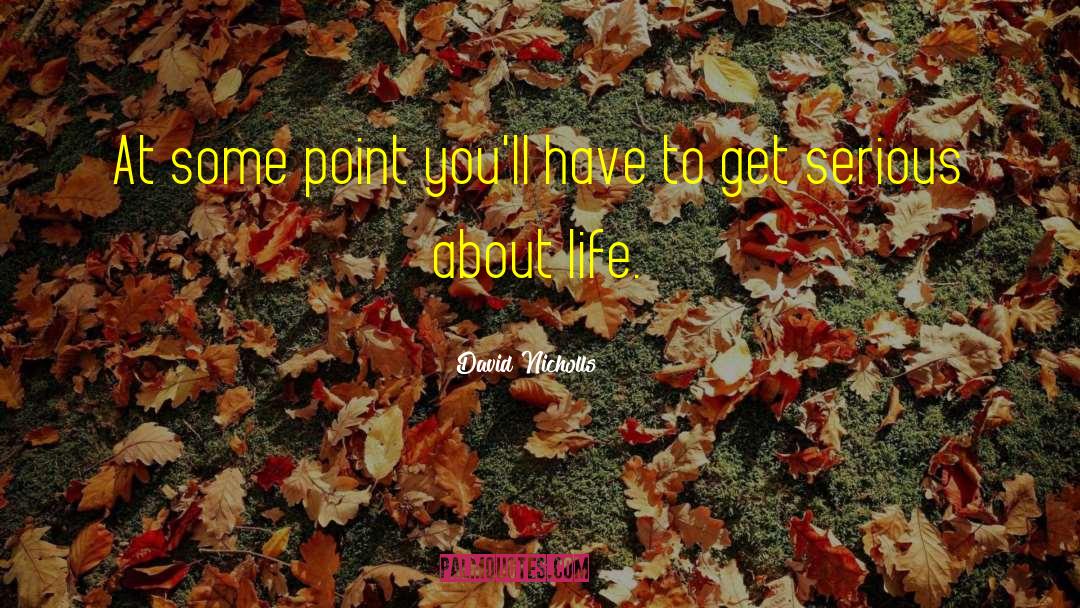 David Nicholls Quotes: At some point you'll have