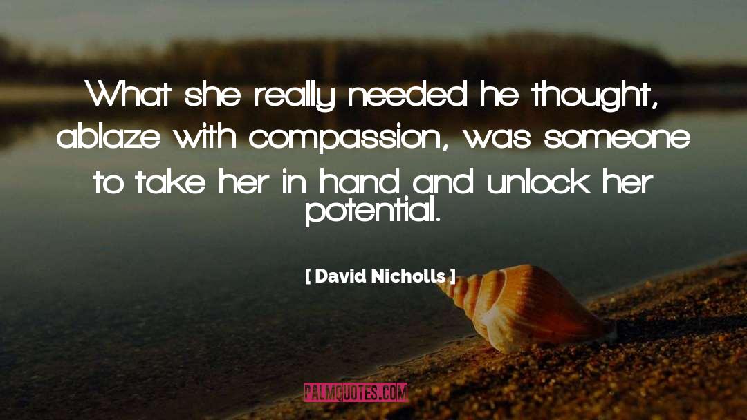 David Nicholls Quotes: What she really needed he