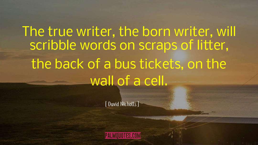 David Nicholls Quotes: The true writer, the born