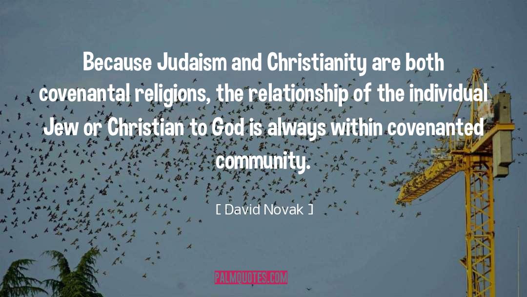 David Novak Quotes: Because Judaism and Christianity are