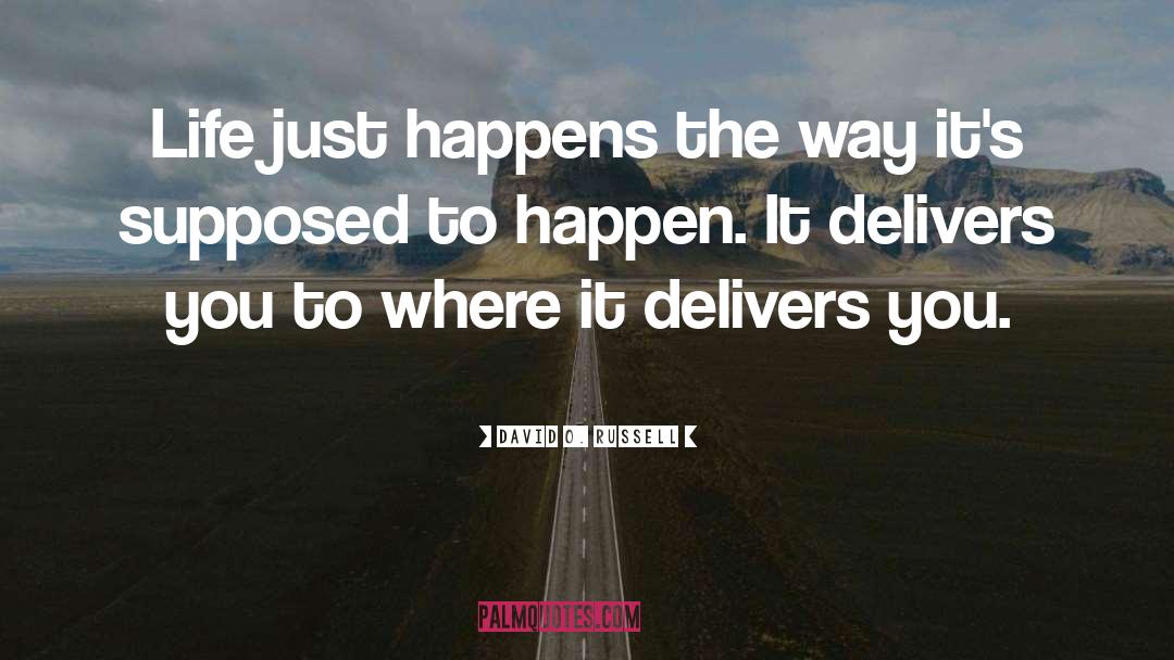 David O. Russell Quotes: Life just happens the way