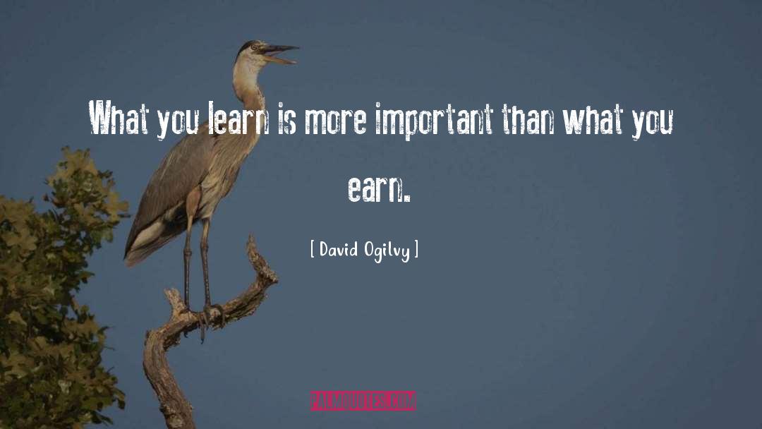 David Ogilvy Quotes: What you learn is more