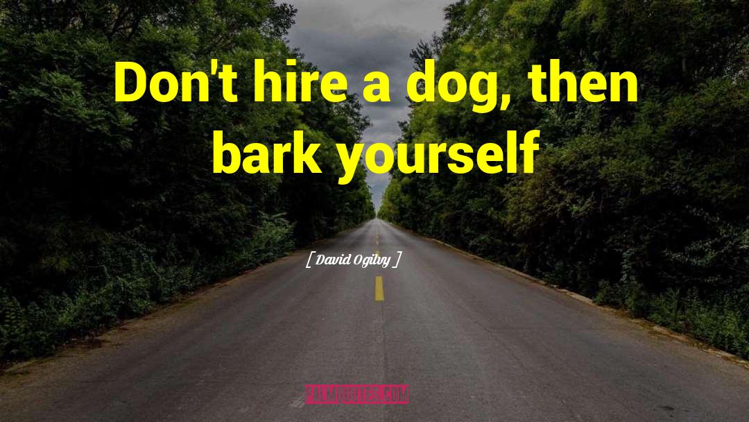 David Ogilvy Quotes: Don't hire a dog, then