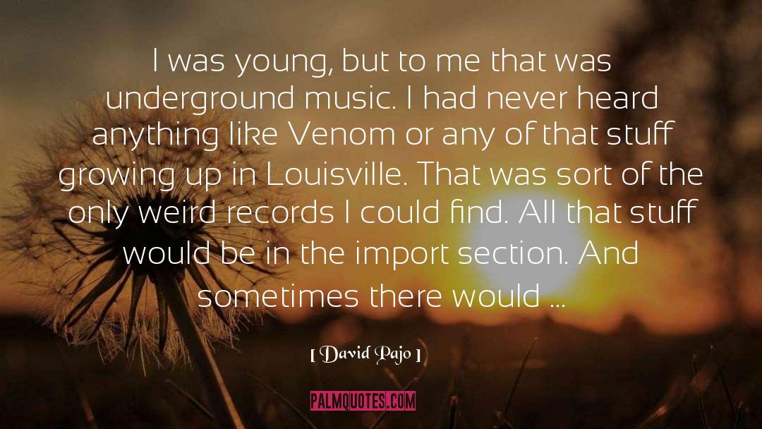 David Pajo Quotes: I was young, but to