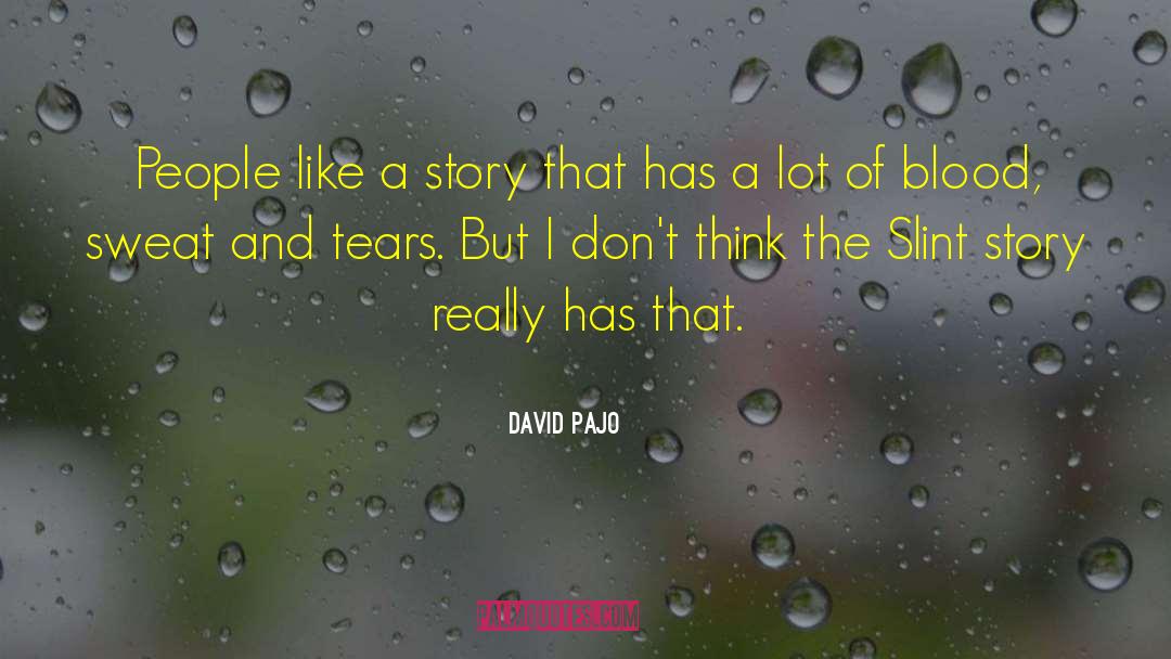 David Pajo Quotes: People like a story that