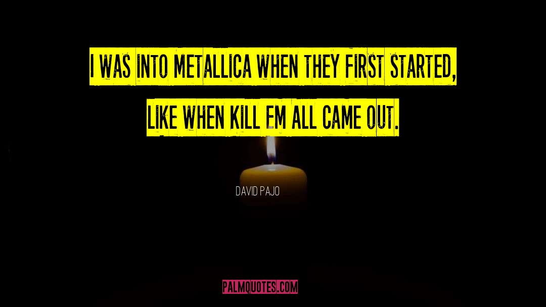 David Pajo Quotes: I was into Metallica when