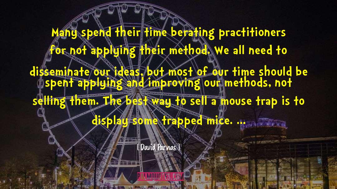 David Parnas Quotes: Many spend their time berating