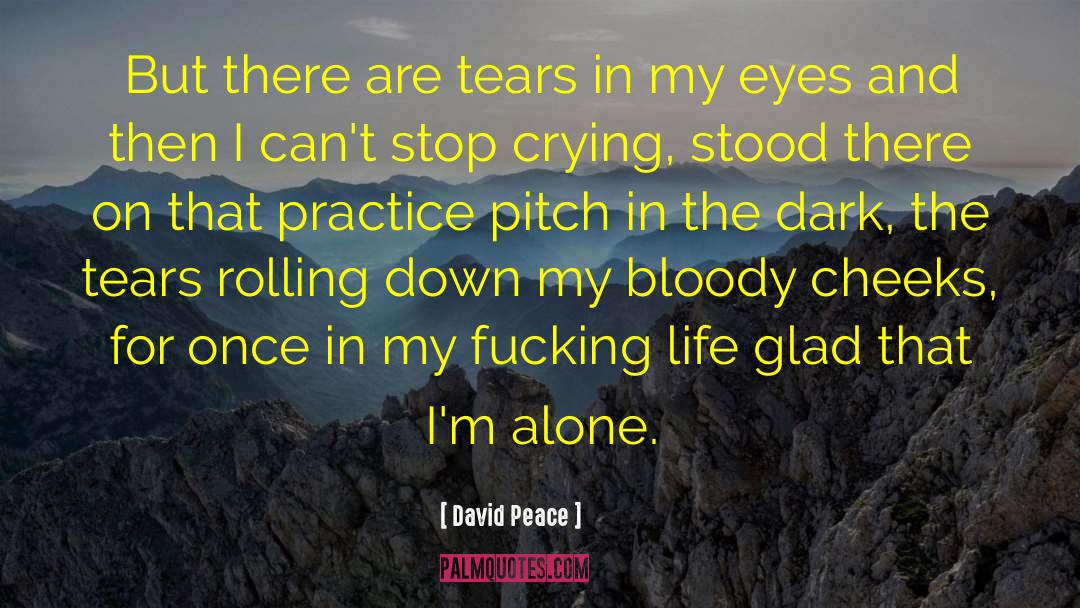 David Peace Quotes: But there are tears in