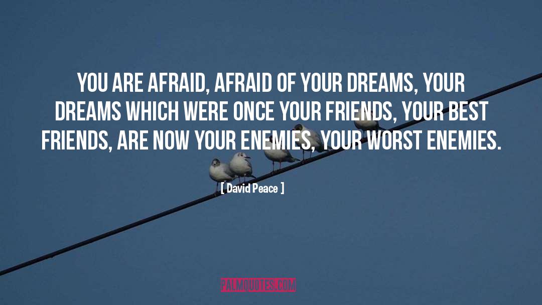 David Peace Quotes: You are afraid, afraid of