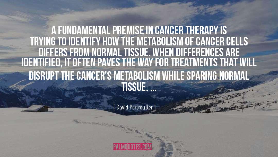 David Perlmutter Quotes: A fundamental premise in cancer