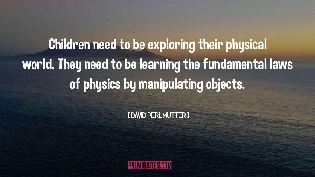 David Perlmutter Quotes: Children need to be exploring