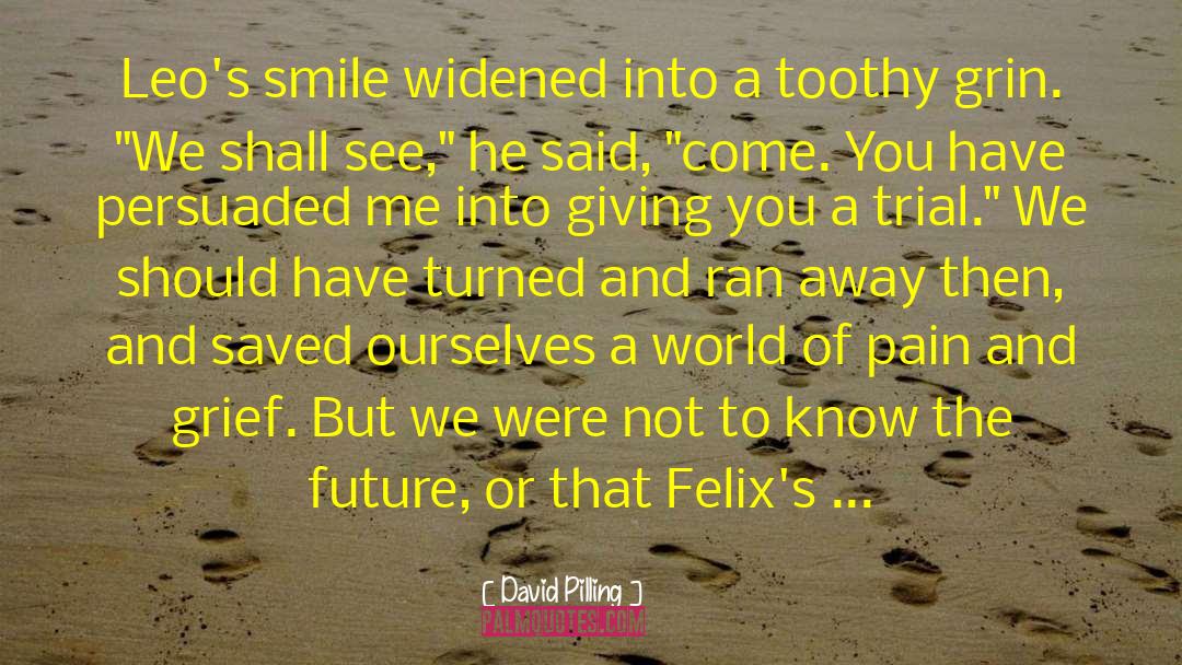 David Pilling Quotes: Leo's smile widened into a
