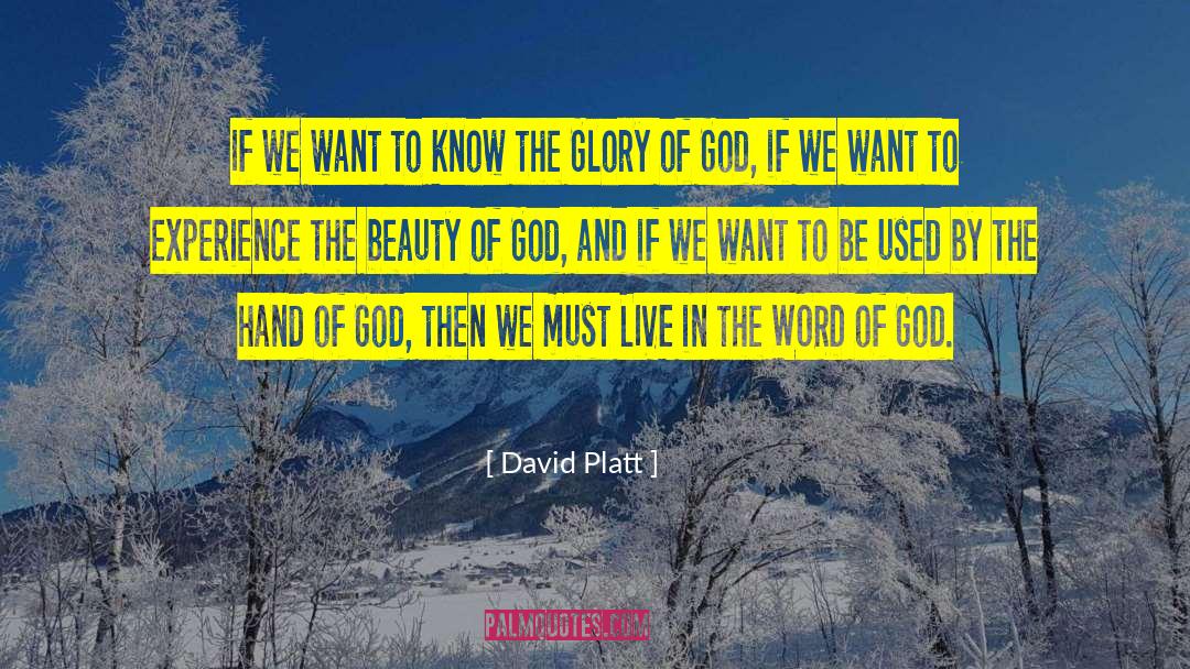 David Platt Quotes: If we want to know