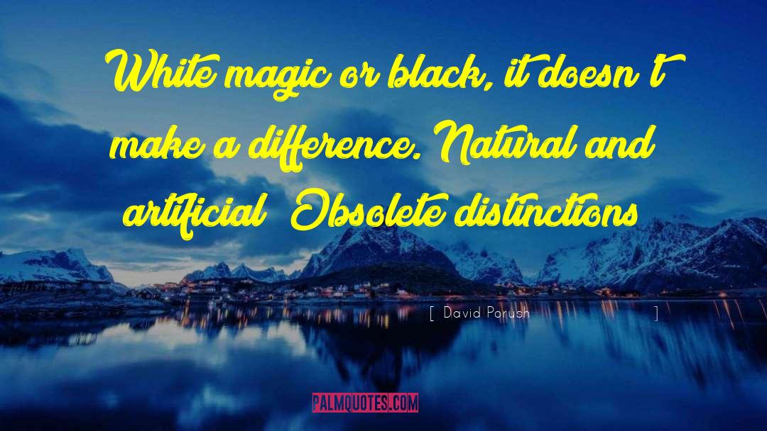 David Porush Quotes: White magic or black, it