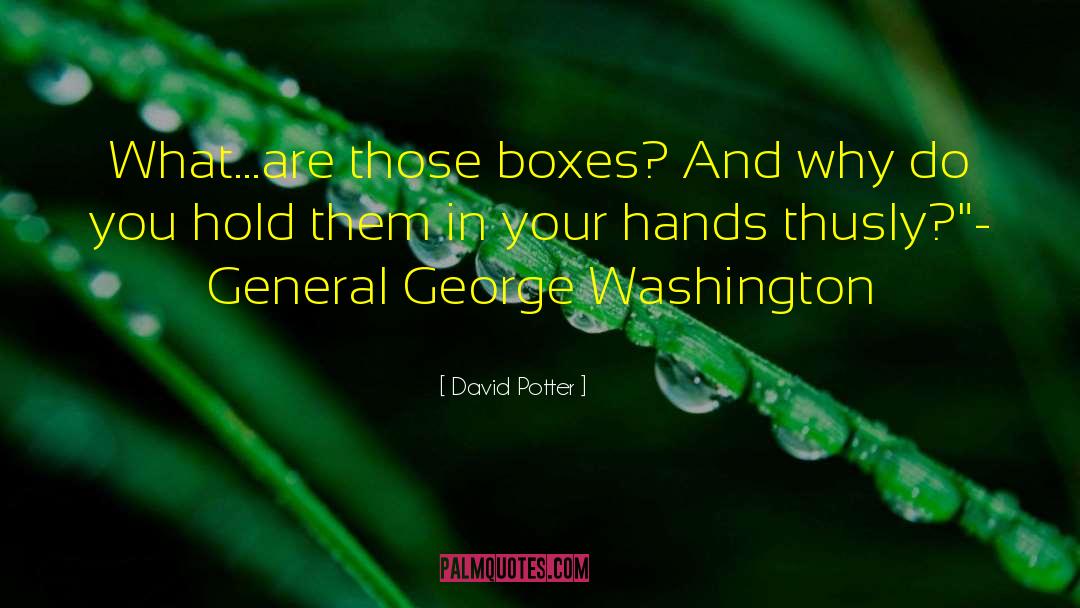 David Potter Quotes: What...are those boxes? And why