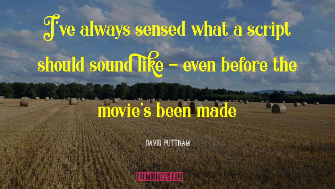 David Puttnam Quotes: I've always sensed what a