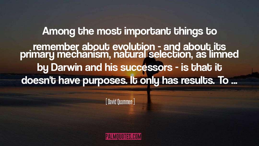 David Quammen Quotes: Among the most important things