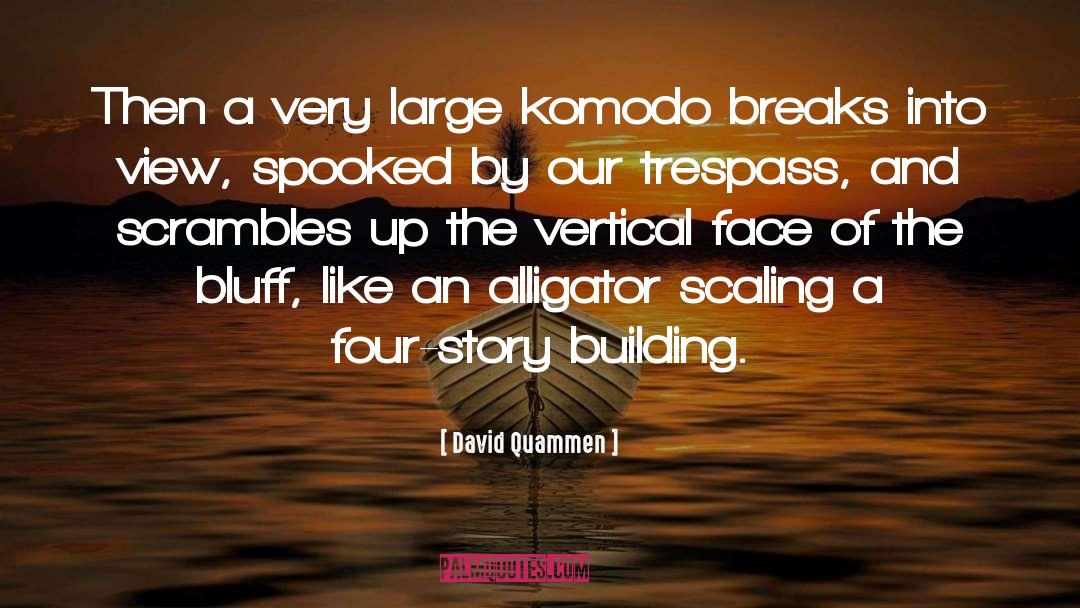 David Quammen Quotes: Then a very large komodo