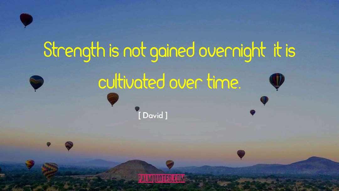 David Quotes: Strength is not gained overnight;