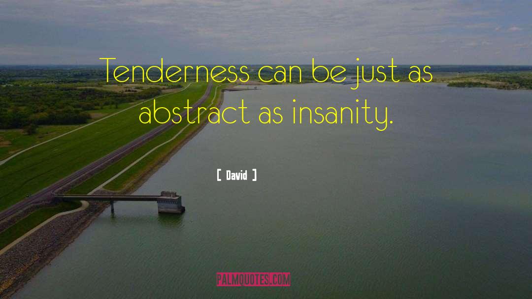 David Quotes: Tenderness can be just as