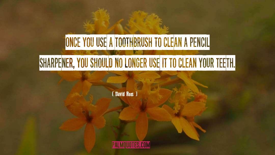 David Rees Quotes: Once you use a toothbrush