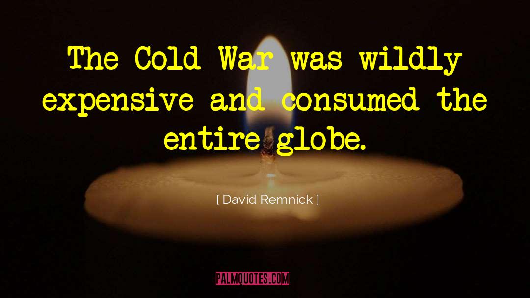 David Remnick Quotes: The Cold War was wildly