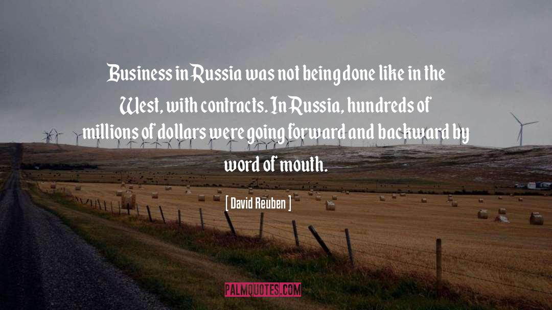David Reuben Quotes: Business in Russia was not
