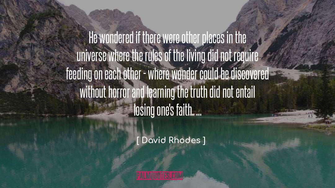 David Rhodes Quotes: He wondered if there were