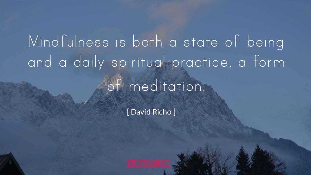 David Richo Quotes: Mindfulness is both a state