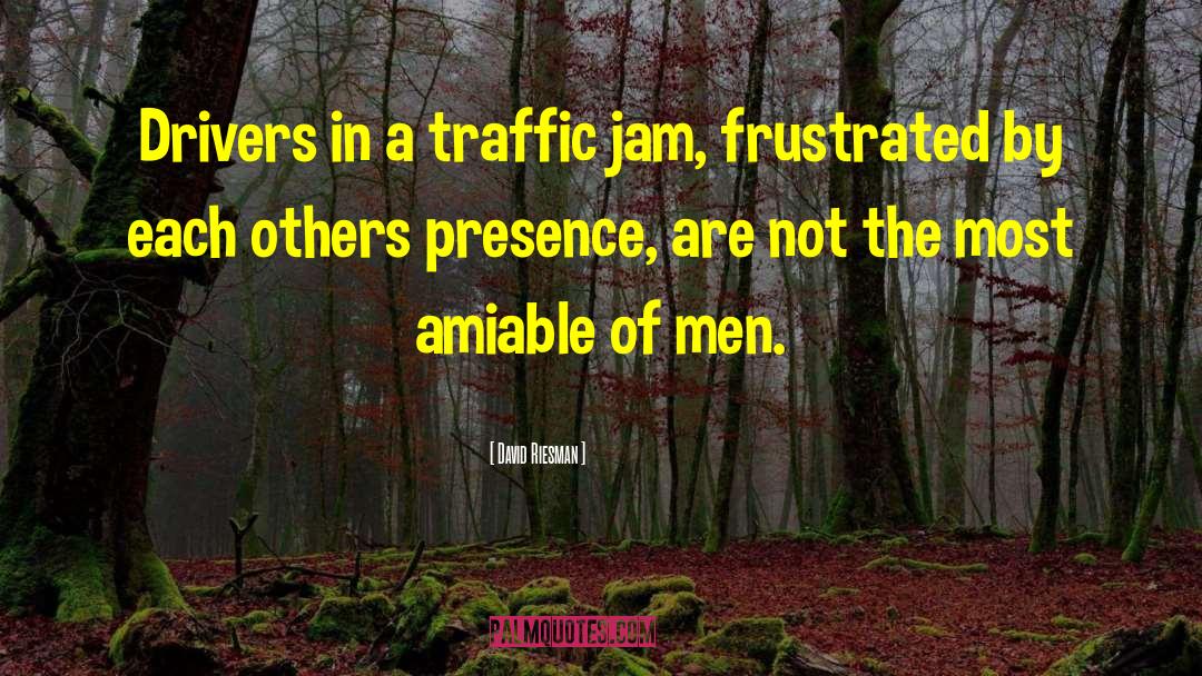 David Riesman Quotes: Drivers in a traffic jam,