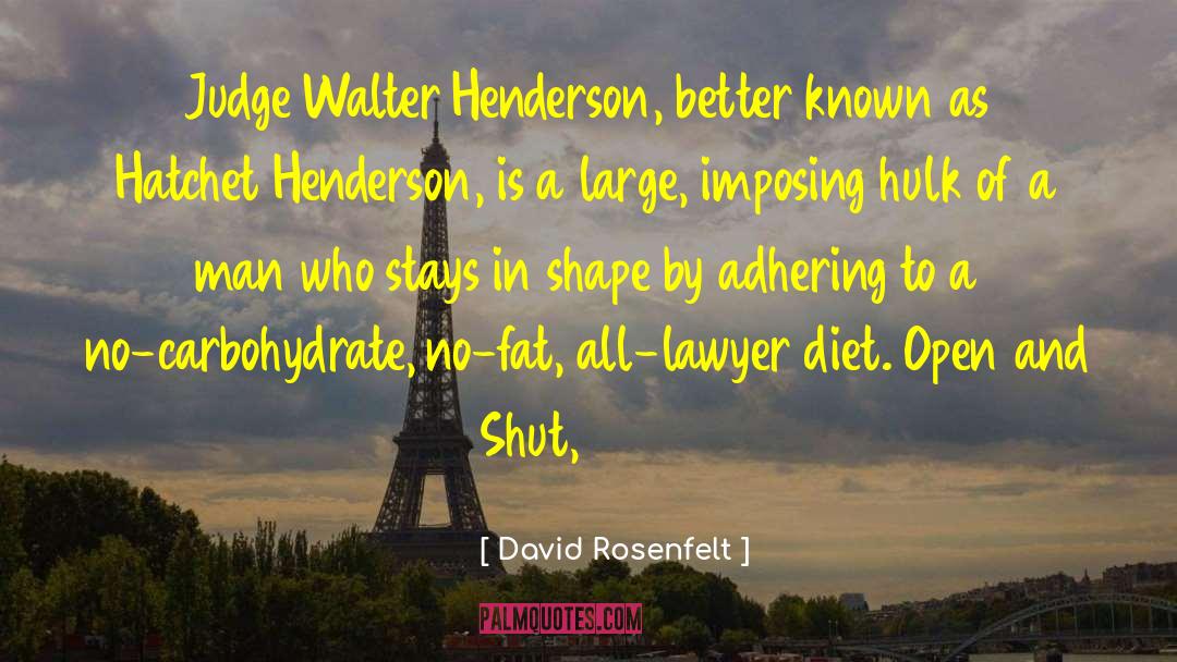 David Rosenfelt Quotes: Judge Walter Henderson, better known