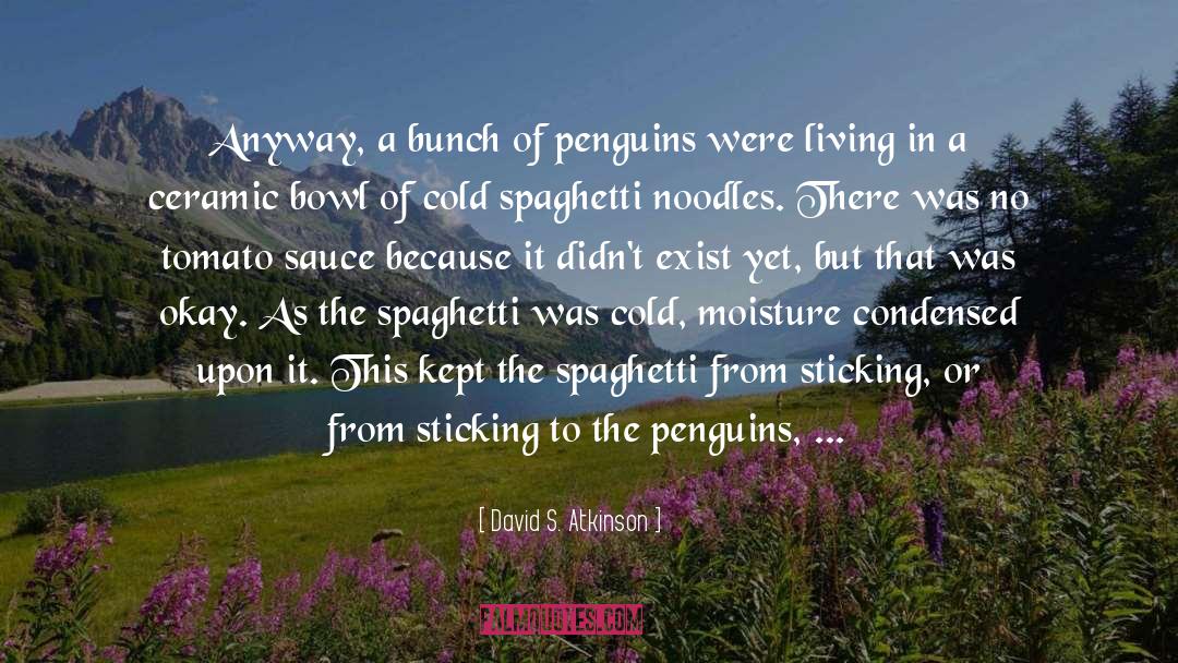 David S. Atkinson Quotes: Anyway, a bunch of penguins