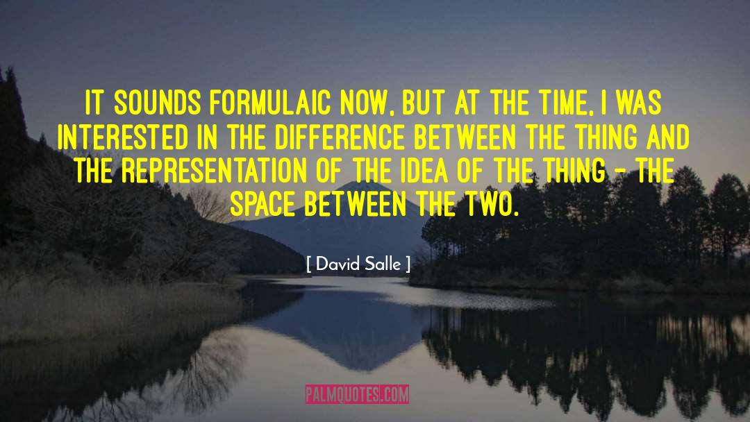 David Salle Quotes: It sounds formulaic now, but