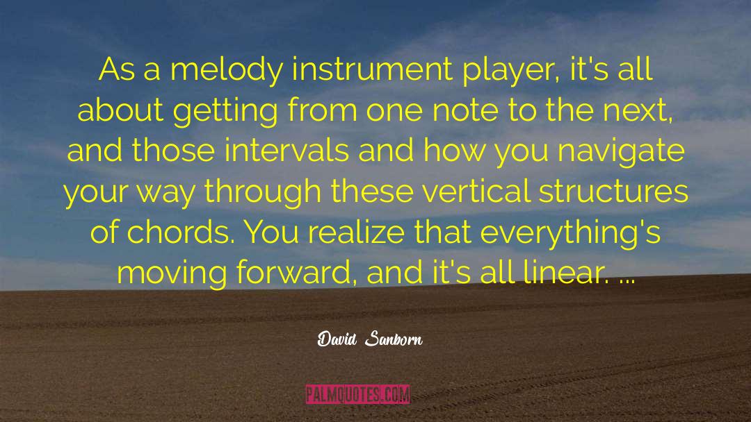 David Sanborn Quotes: As a melody instrument player,