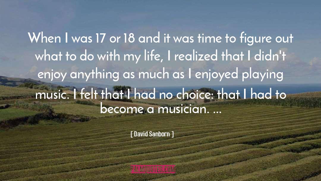 David Sanborn Quotes: When I was 17 or