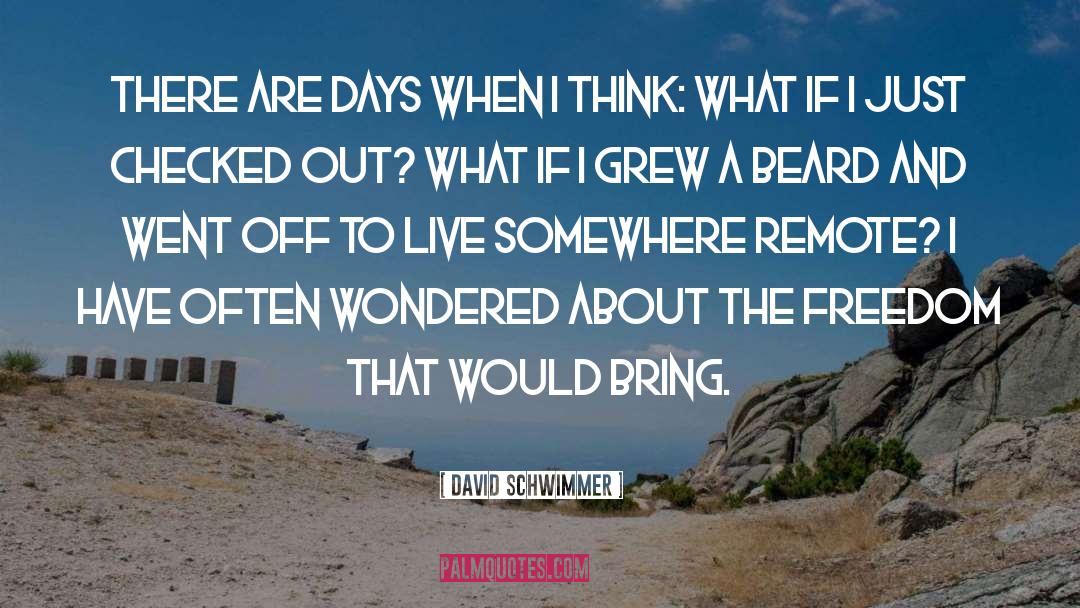 David Schwimmer Quotes: There are days when I