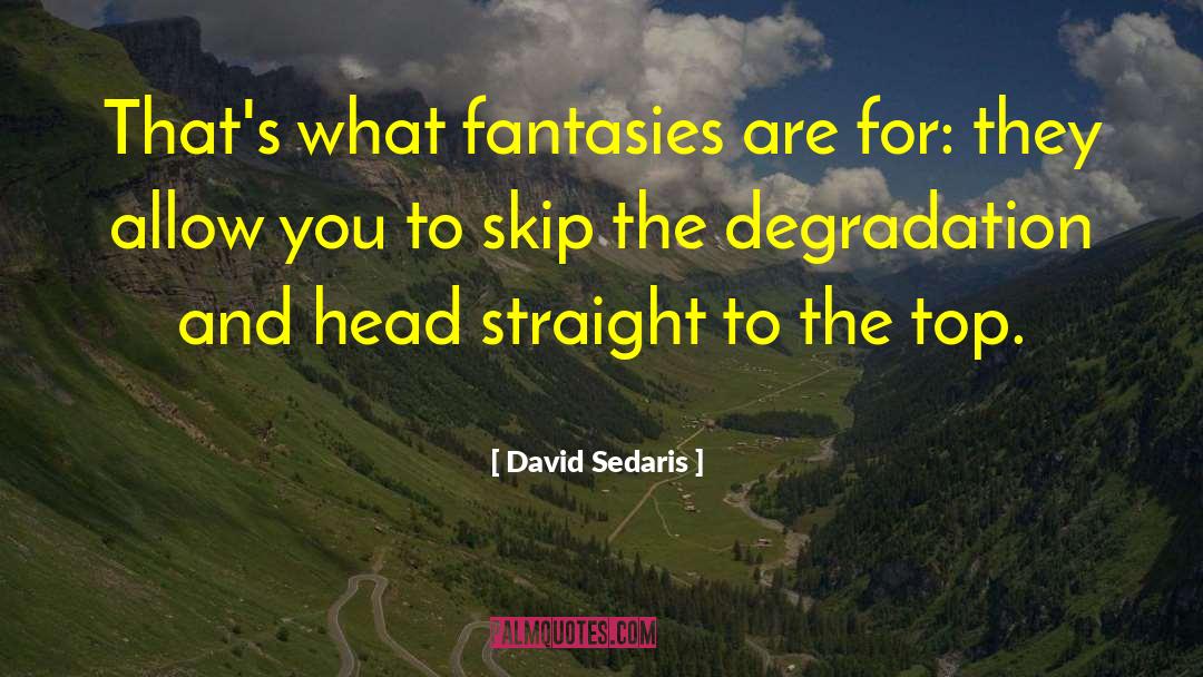 David Sedaris Quotes: That's what fantasies are for: