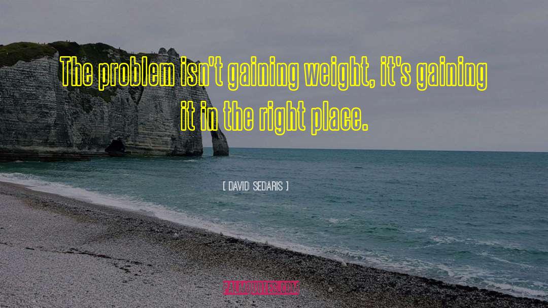 David Sedaris Quotes: The problem isn't gaining weight,