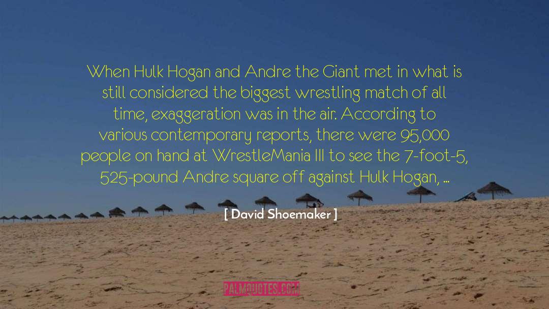 David Shoemaker Quotes: When Hulk Hogan and Andre