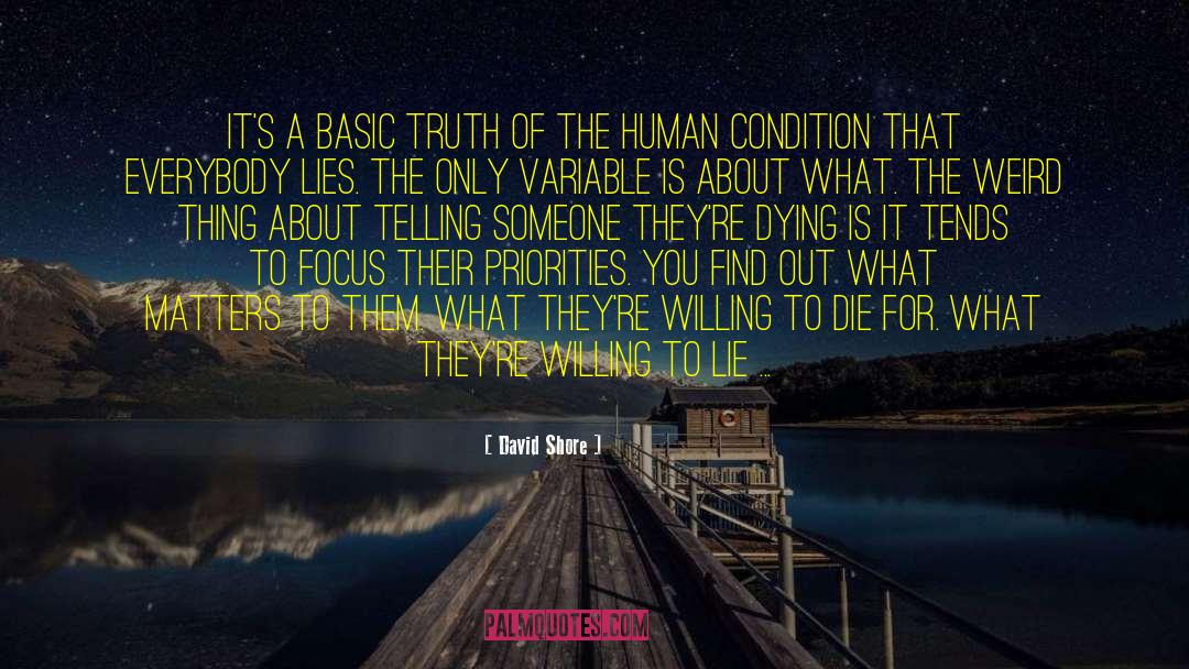 David Shore Quotes: It's a basic truth of