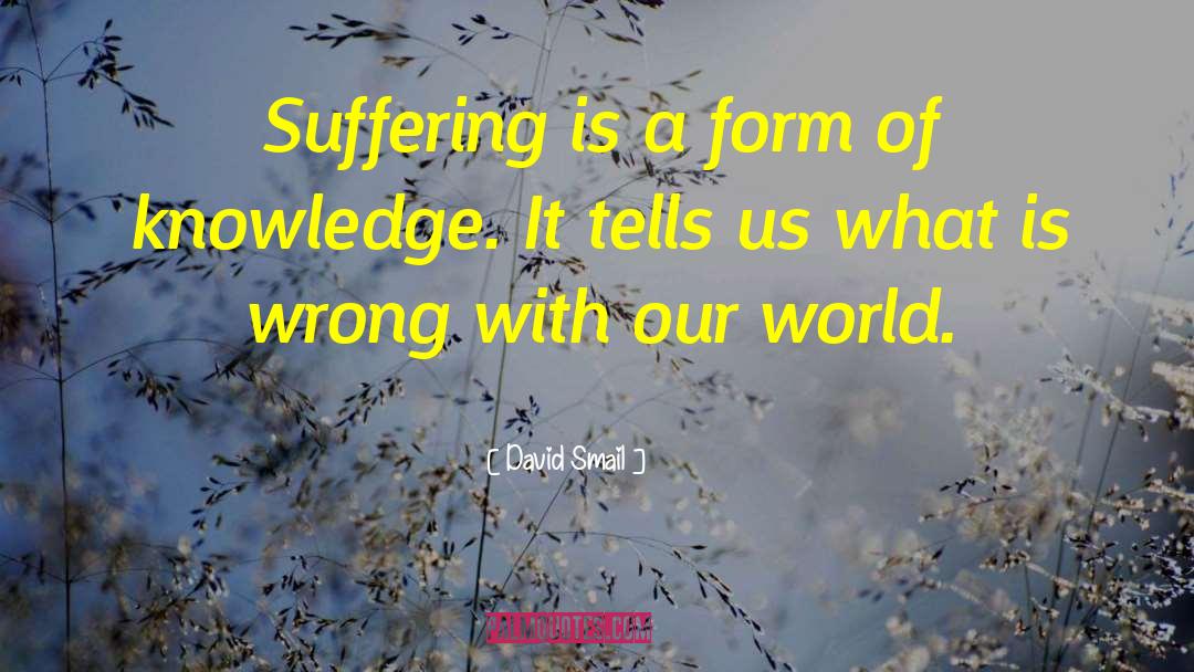 David Smail Quotes: Suffering is a form of