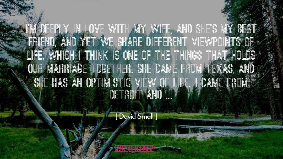 David Small Quotes: I'm deeply in love with