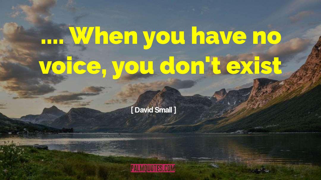 David Small Quotes: .... When you have no