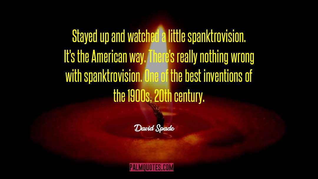 David Spade Quotes: Stayed up and watched a