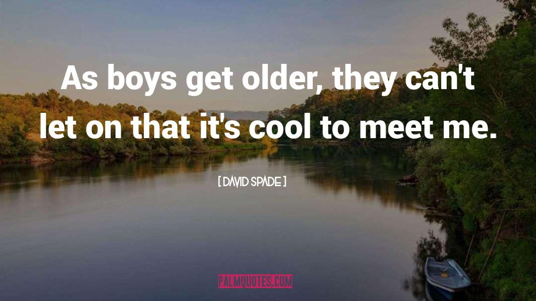 David Spade Quotes: As boys get older, they