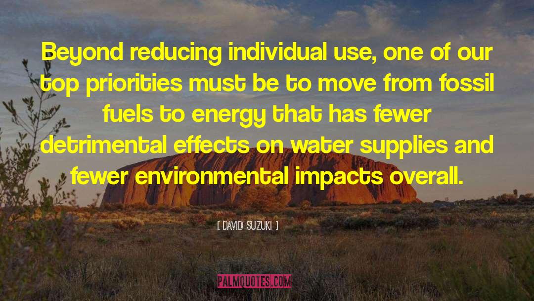 David Suzuki Quotes: Beyond reducing individual use, one